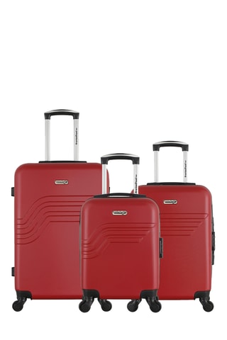 Set de 3 valises Queens - 46/55/65 cm - Rouge