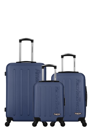 Set de 3 valises Bronx - 46/55/65 cm  - Bleu