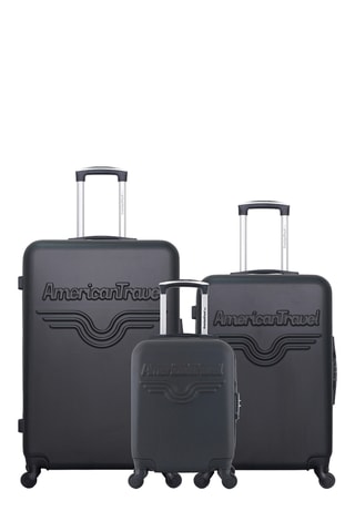 Set de 3 valises Chelsea  - 46/65/75 cm - Noir