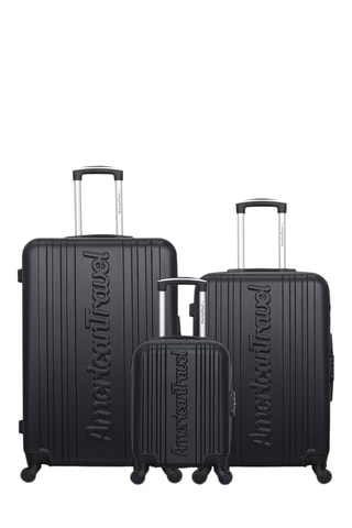 Set de 3 valises Springfield (XXS/M/L) - 46/65/75 cm - Noir