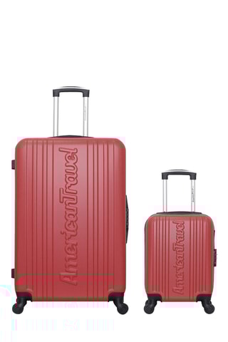 Valise XXS et valise grand volume Springfield (XXS/L) - 46/75 cm - Bordeaux