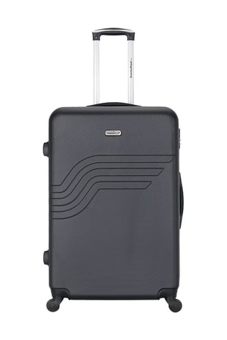 Valise grand volume Queens (L)  - 75 cm - Argenté et noir