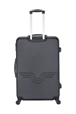 Valise grand volume Queens (L)  - 75 cm - Argenté et noir