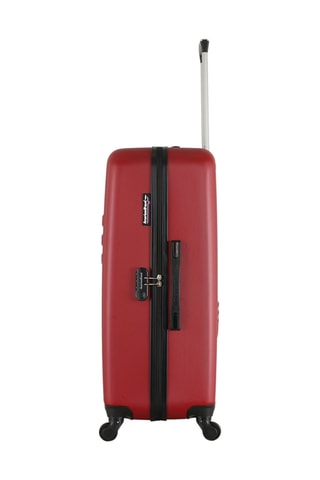 Valise grand volume Queens (L) - 75 cm  - Gris, noir et rouge