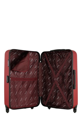 Valise grand volume Queens (L) - 75 cm  - Gris, noir et rouge