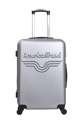 Valise grand volume Chelsea (L) - 75 cm - Argenté et noir