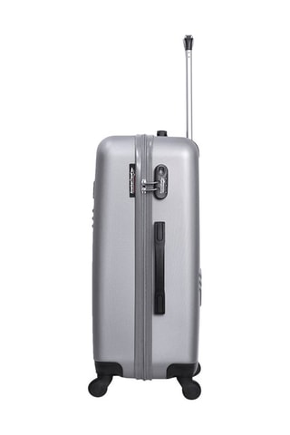 Valise grand volume Chelsea (L) - 75 cm - Argenté et noir
