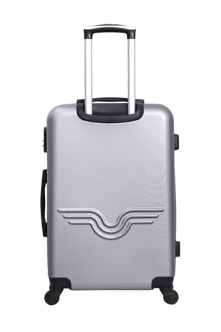 Valise grand volume Chelsea (L) - 75 cm - Argenté et noir