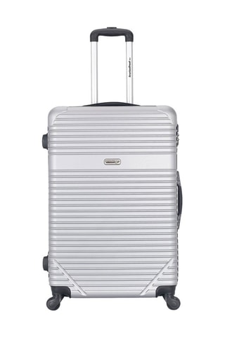 Valise grand volume Memphis - 75 cm  - Argenté, gris et noir