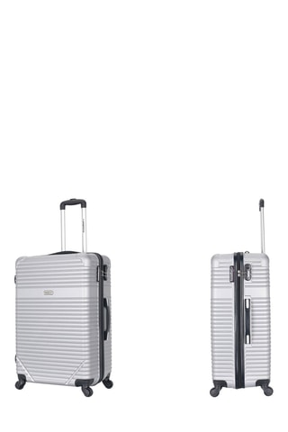 Valise grand volume Memphis - 75 cm  - Argenté, gris et noir