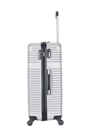 Valise grand volume Memphis - 75 cm  - Argenté, gris et noir