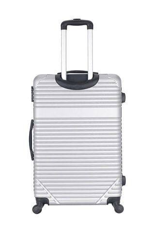 Valise grand volume Memphis - 75 cm  - Argenté, gris et noir