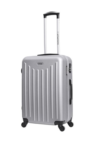 Valise grand volume Brooklyn (L) - 75 cm - Argenté, gris et noir