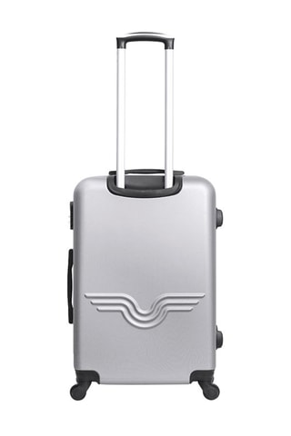 Valise grand volume Brooklyn (L) - 75 cm - Argenté, gris et noir
