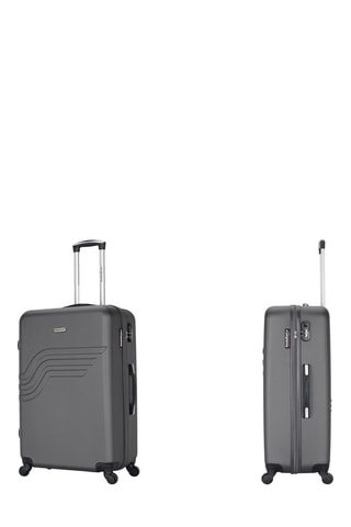 Valise grand volume Queens (L) - 75 cm - Argenté, gris et noir