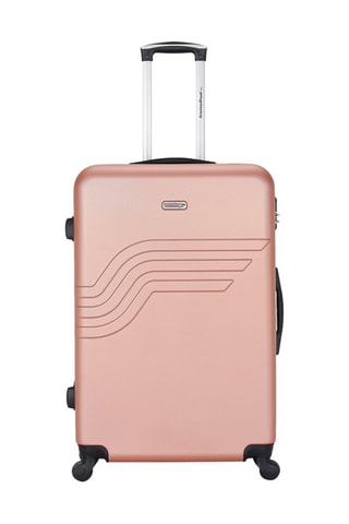 Valise grand volume Queens (L) - 75 cm  - Argenté, noir et rose
