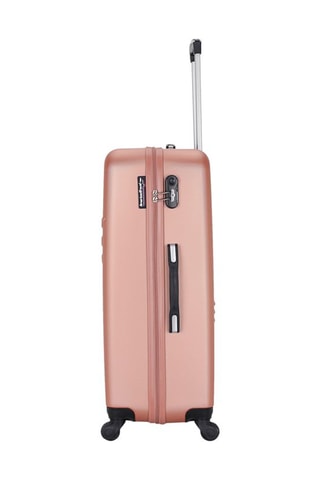 Valise grand volume Queens (L) - 75 cm  - Argenté, noir et rose