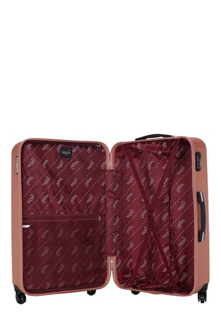 Valise grand volume Queens (L) - 75 cm  - Argenté, noir et rose