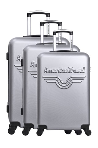 Set de 3 valises Chelsea - 55/65/75 cm  - Argenté