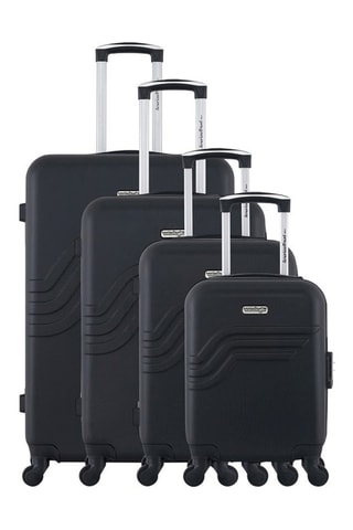 Set de 4 valises Queens-M (XS/S/M/L) - 46/55/65/75 cm  - Noir