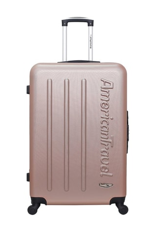 Valise grand volume Bronx (L) - 75 cm - Argenté, noir et rose