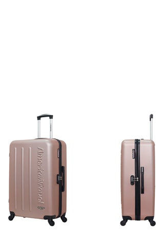 Valise grand volume Bronx (L) - 75 cm - Argenté, noir et rose