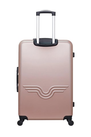 Valise grand volume Bronx (L) - 75 cm - Argenté, noir et rose