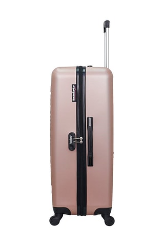 Valise grand volume Bronx (L) - 75 cm - Argenté, noir et rose
