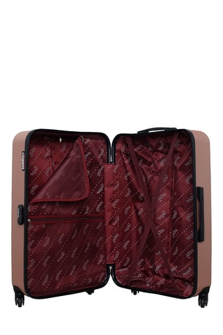 Valise grand volume Bronx (L) - 75 cm - Argenté, noir et rose