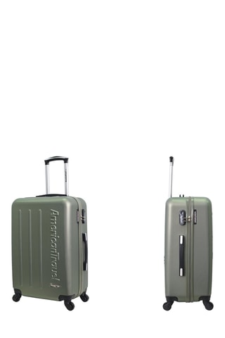Valise grand volume Bronx (L) - 75 cm  - Argenté, noir et vert