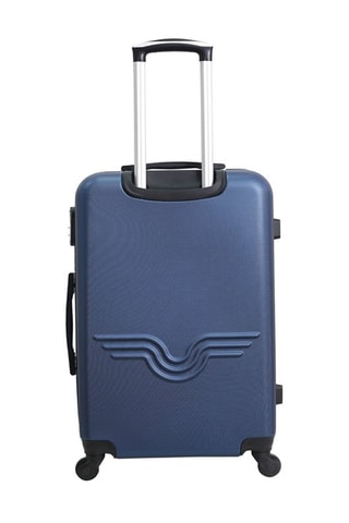 Valise grand volume Bronx (L)  - 75 cm - Argenté, bleu et noir