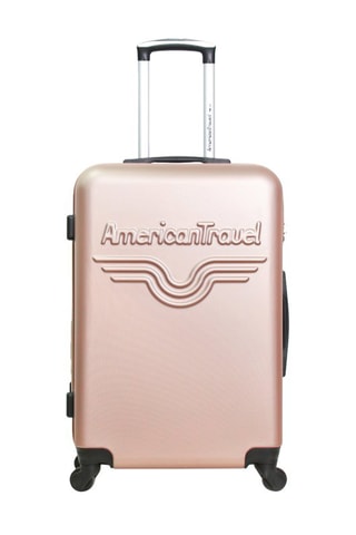 Valise grand volume Chelsea (L) - 75 cm - Argenté, noir et rose