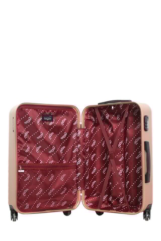 Valise grand volume Chelsea (L) - 75 cm - Argenté, noir et rose