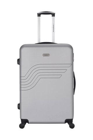Valise grand volume Queens (L)  - 75 cm - Argenté et noir