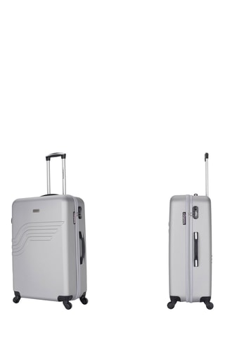 Valise grand volume Queens (L)  - 75 cm - Argenté et noir