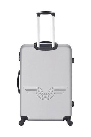 Valise grand volume Queens (L)  - 75 cm - Argenté et noir