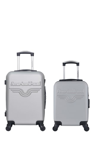Valise cabine XXS et valise cabine Chelsea - 46/55 cm - Gris