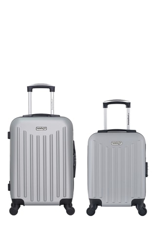 Valise cabine XXS et valise cabine Brooklyn - 46/55 cm - Gris