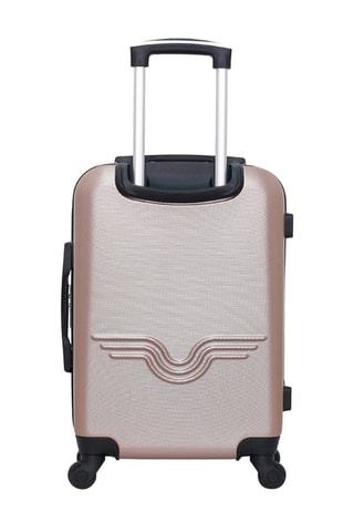 Valise cabine et valise semaine Queens - 55/65 cm  - Noir, rose, doré et argenté