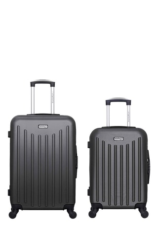 Valise cabine et valise semaine Brooklyn - 55/65 cm  - Gris