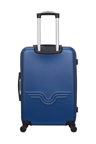 Valise cabine et valise semaine Chelsea - 55/65 cm  - Noir, bleu et argenté