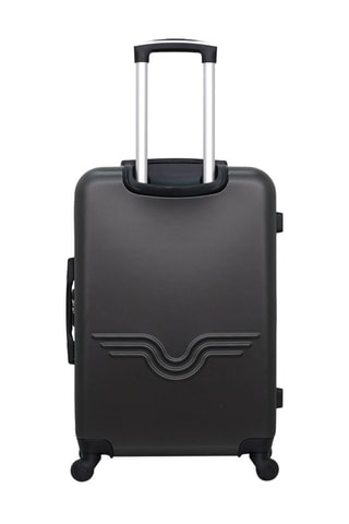 Valise semaine et valise grand volume Queens - 65/75 cm  - Noir, argenté et gris