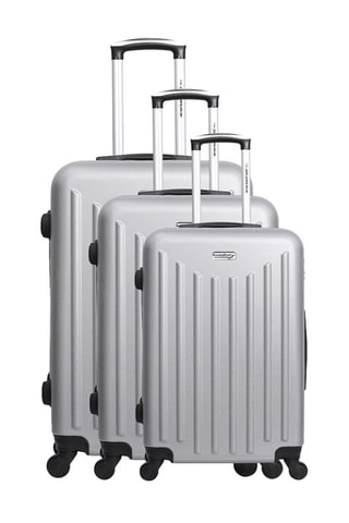 Set de 3 valises Brooklyn (S/M/L) - 55/65/75 cm  - Argenté