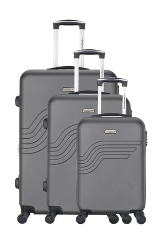 Set de 3 valises Queens (S/M/L) - 55/65/75 cm  - Gris