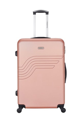 Set de 3 valises Queens (S/M/L) - 55/65/75 cm  - Doré et rose