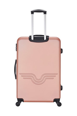 Set de 3 valises Queens (S/M/L) - 55/65/75 cm  - Doré et rose