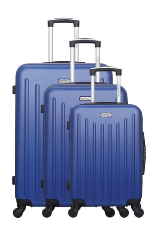 Set de 3 valises Brooklyn (S/M/L)  - 55/65/75 cm  - Bleu