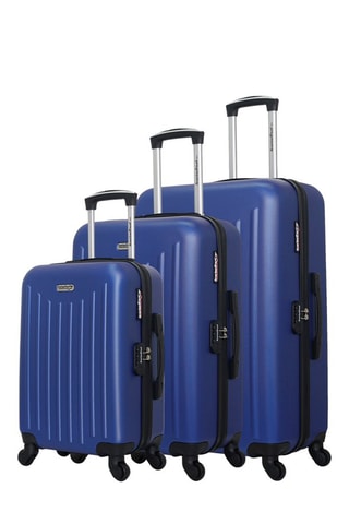 Set de 3 valises Brooklyn (S/M/L)  - 55/65/75 cm  - Bleu