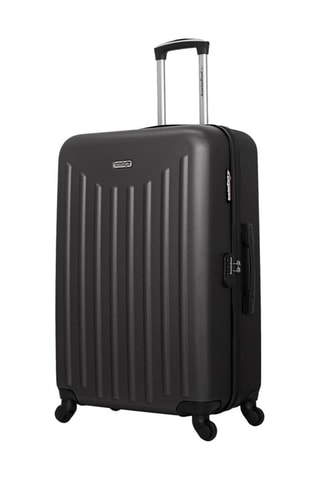 Valise grand volume Brooklyn - 75 cm  - Argenté et noir