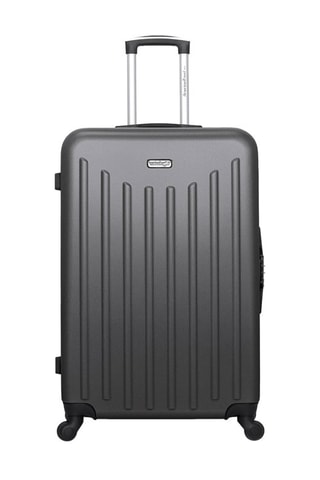 Valise grand volume Brooklyn - 75 cm  - Argenté et noir